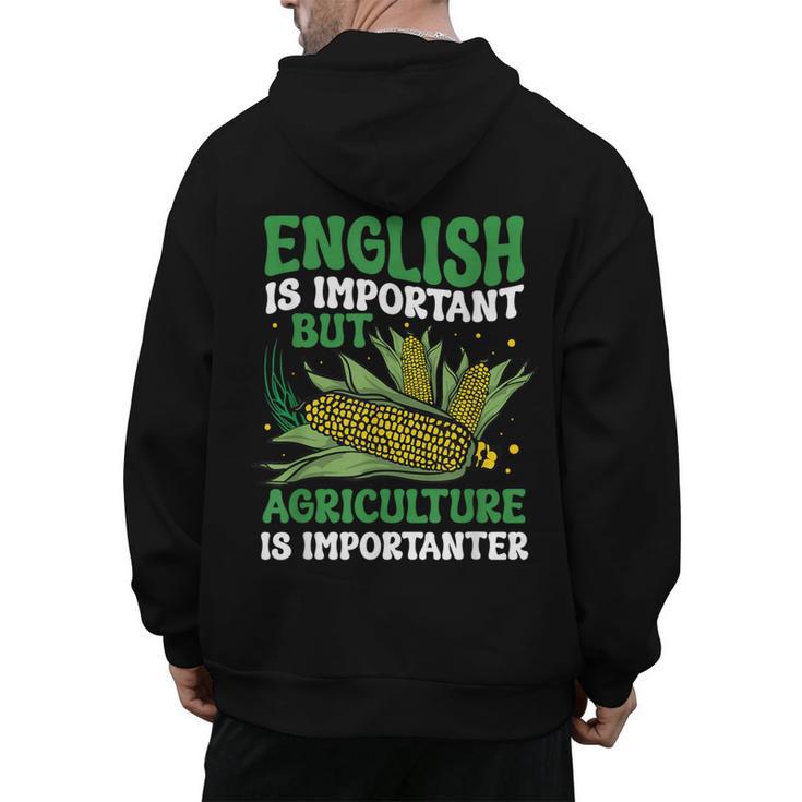 AG Teacher English Is Important But Agriculture Teacher Men's Hoodie Back Print