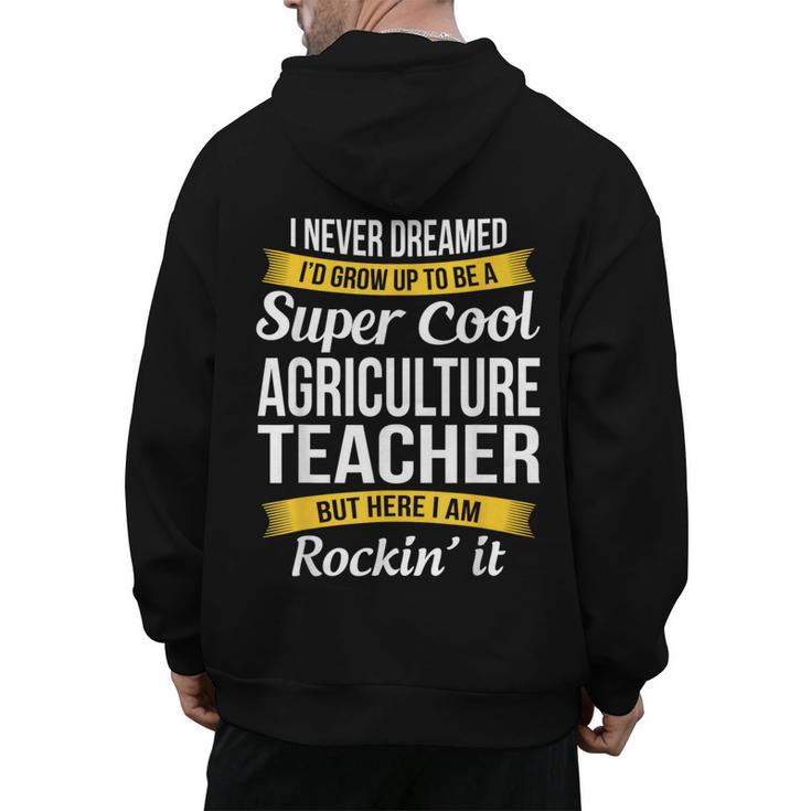 Agriculture Teacher Appreciation AG Teacher Men's Hoodie Back Print