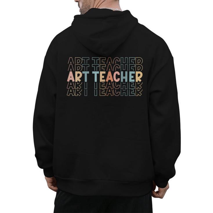 Art Teacher Artist Teacher School Teaching Future Artists Men's Hoodie Back Print
