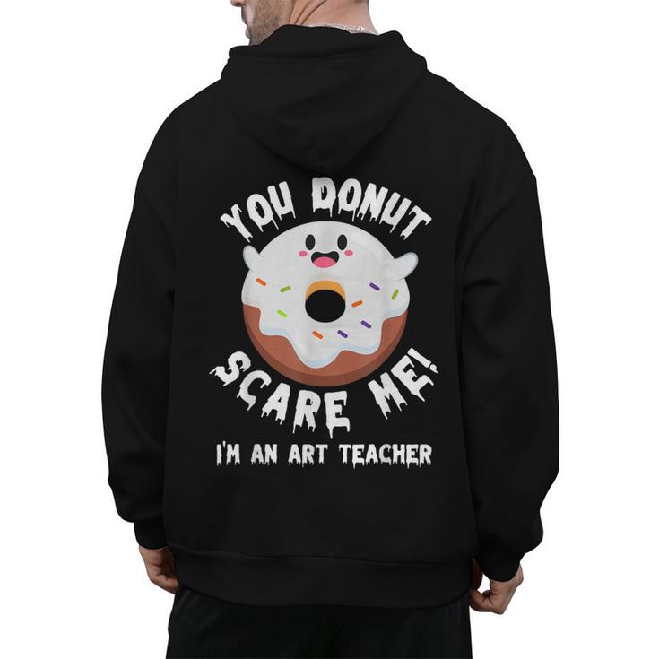 Art Teacher Halloween Donut Lover Costume Kawaii Monster Men's Hoodie Back Print