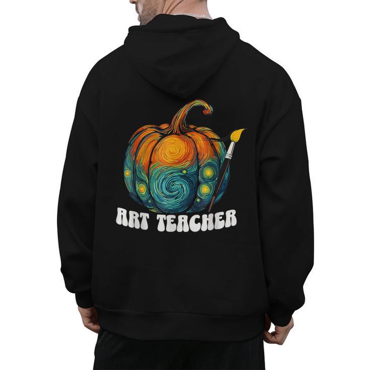Art Teacher Pumpkin Halloween Night Men Women Men's Hoodie Back Print
