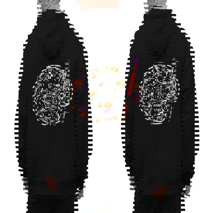 Art Teacher Pumpkin Scary Halloween Costume Men Women Men&#x27;s Hoodie Back Print