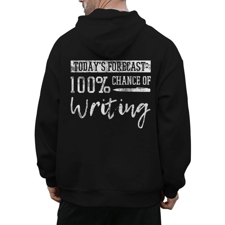Author Journalist Teacher Writing Men's Hoodie Back Print