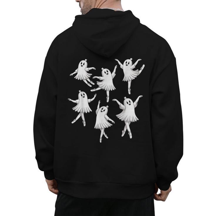 Ballet Ghost Dancer Spooky Dance Teacher Halloween Costume Men's Hoodie Back Print