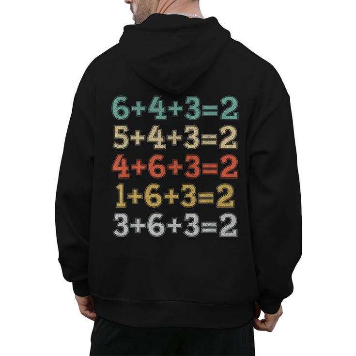 Baseball Math Sports Double Play Teacher School 2022 Men's Hoodie Back Print