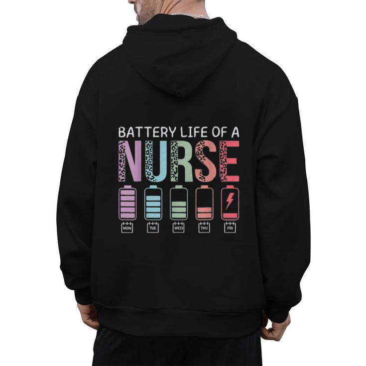 Battery Life Of A Nurse School Teacher Appreciation Men's Hoodie Back Print