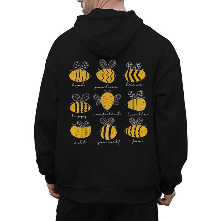 Bee Kind Positive Brave Happy Confident Humble Teacher Men's Hoodie Back Print, trending gift Bee Kind Positive Brave Happy Confident Humble Teacher Men's Hoodie Back Print, trending gift