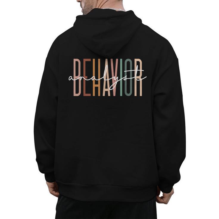 Behavior Analyst Teacher Squad Technician Therapist Analysis Men's Hoodie Back Print