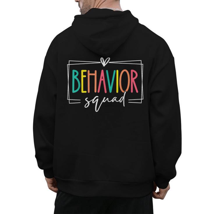 Behavior Squad School Counselor SPED Teacher Kids Women Men Men's Hoodie Back Print