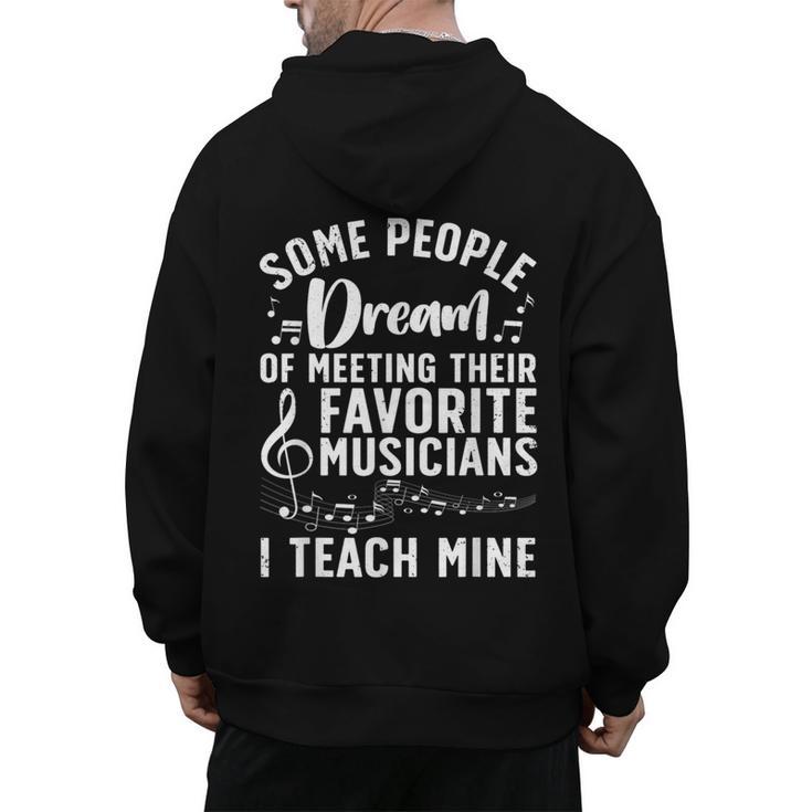 Best Music Teacher For Men Women Musician Band Piano Teacher Men's Hoodie Back Print