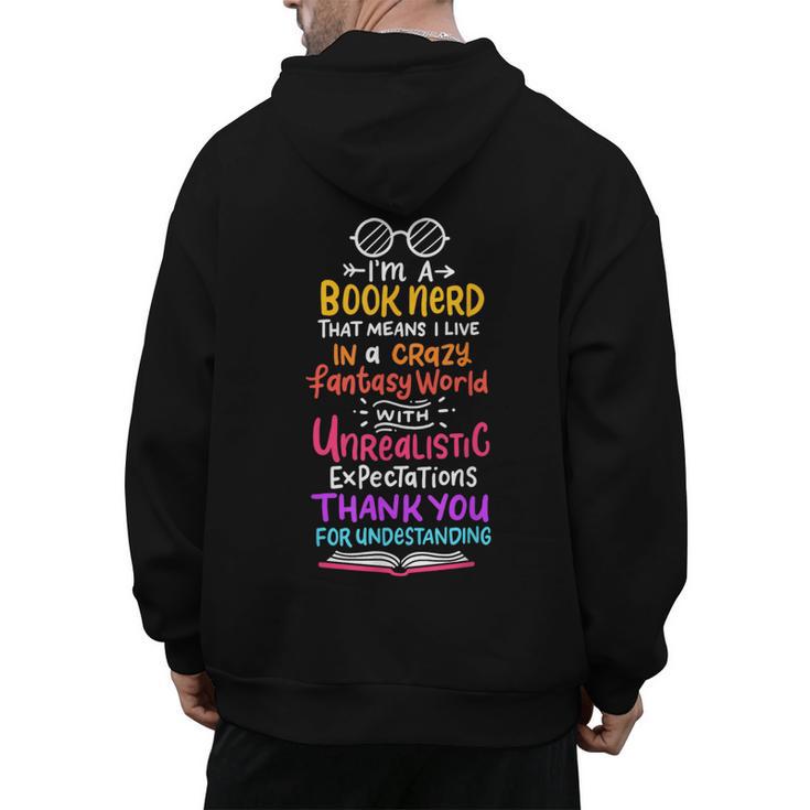 Books Reading English Teacher Student For Men Women Kids Men's Hoodie Back Print