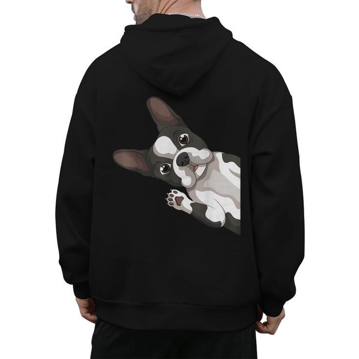 Boston Terrier Bostie Dog Kids Boys Girls Men's Hoodie Back Print