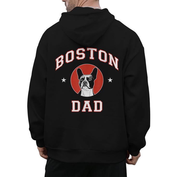 Boston Terrier Dad Dog Father For Men Women Kids Men's Hoodie Back Print