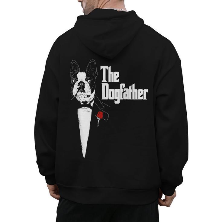 Boston Terrier Dad The DogFather Shirt Boston Terrier Men's Hoodie Back Print, Couple Gifts, Boston Terrier Dad Gifts, trending gift