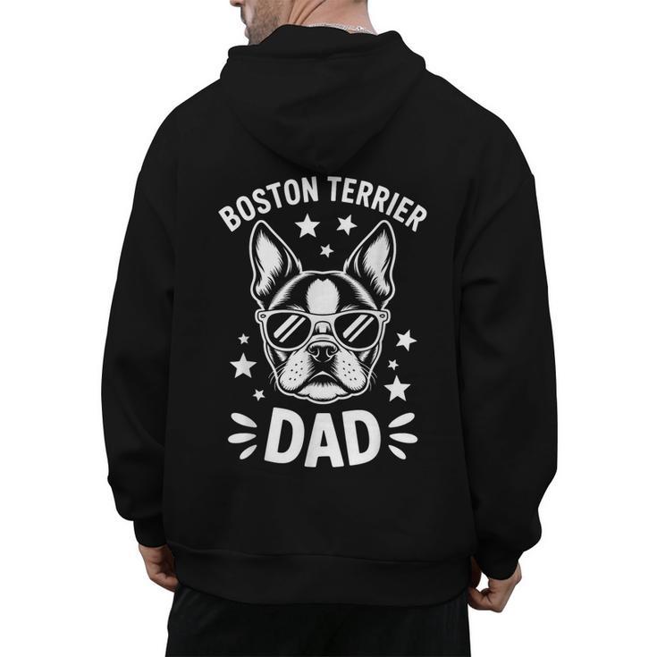 Boston Terrier Dad Boston Terrier Men's Hoodie Back Print