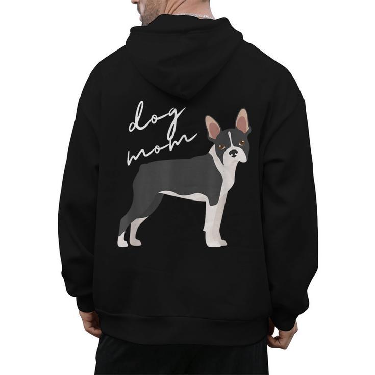 Boston Terrier Dog Mom Woman Women Men's Hoodie Back Print