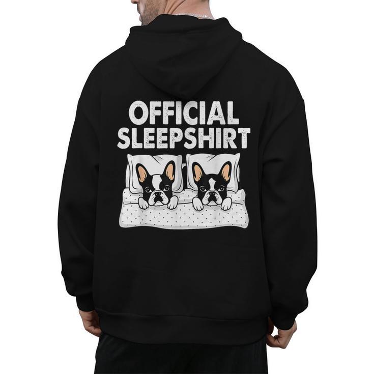 Boston Terrier Dog Official Sleep Pajamas Nightgown Men's Hoodie Back Print