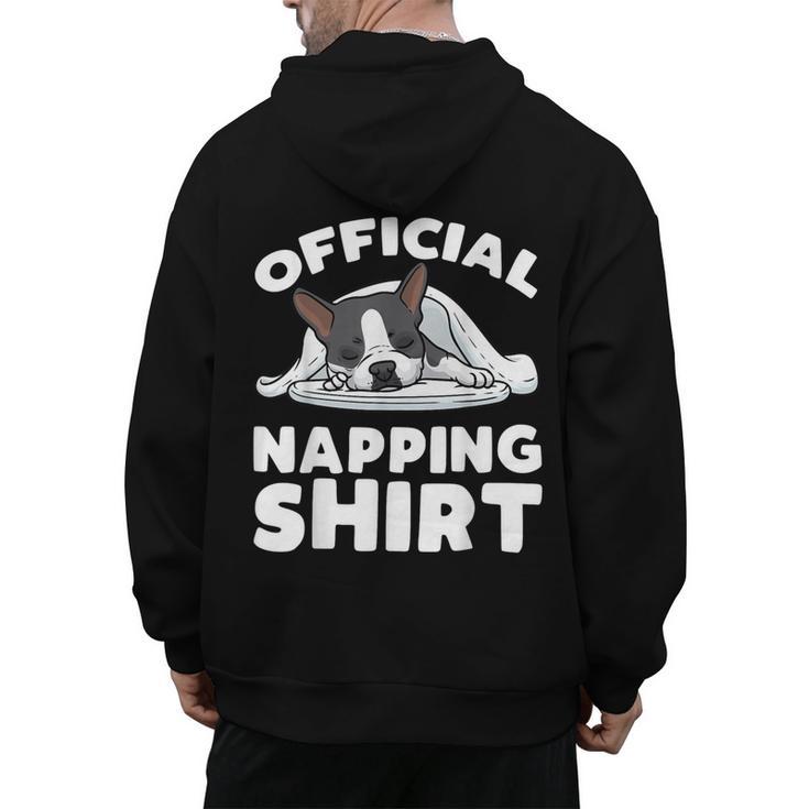 Boston Terrier Dog Official Sleeping Shirt Men Women Kids Men's Hoodie Back Print