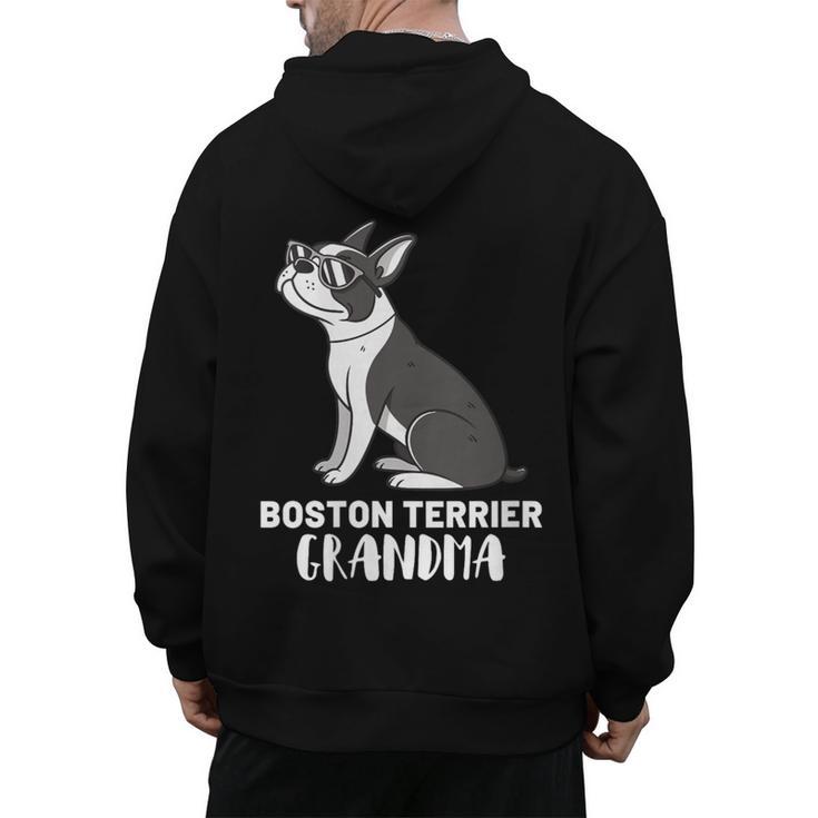 Boston Terrier Dog Owner Grandma Men's Hoodie Back Print