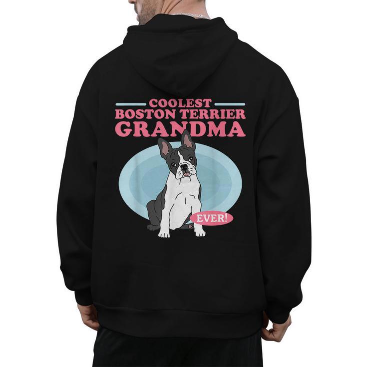 Boston Terrier Grandma Bostie Dog Owner Boston Terrier Men Women Men's Hoodie Back Print