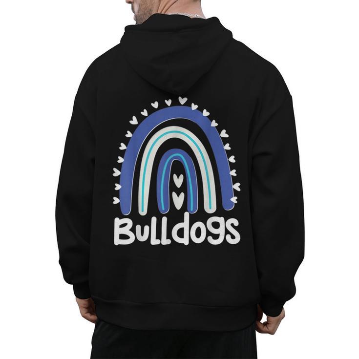 Bulldogs School Mascot Rainbow Teacher Lover Men's Hoodie Back Print