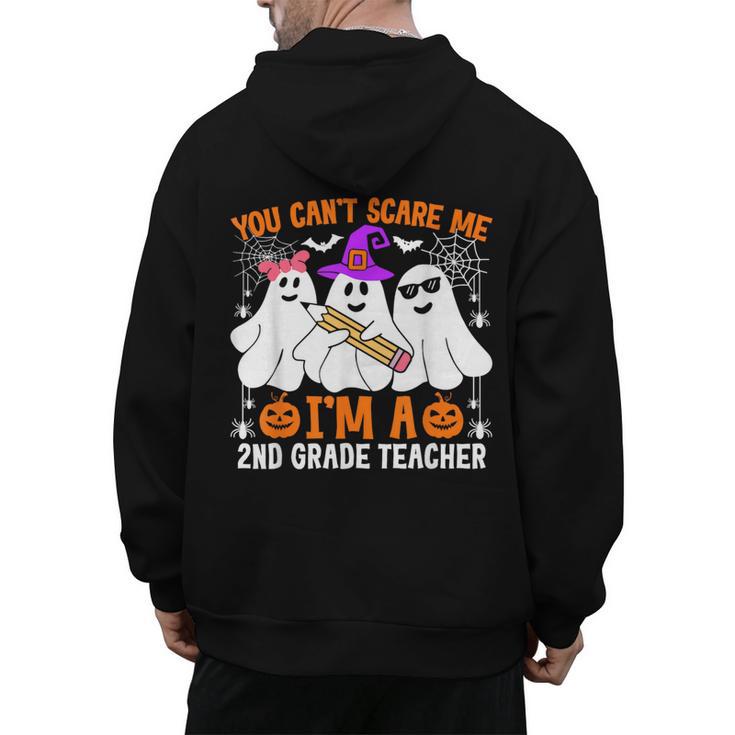 You Can't Scare Me I'm A 2nd Grade Teacher Halloween Men's Hoodie Back Print