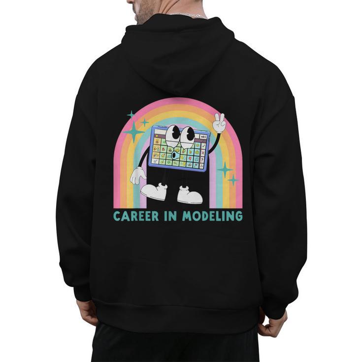 Career In Modeling AAC Teacher SLP SPED Communication Autism Men's Hoodie Back Print