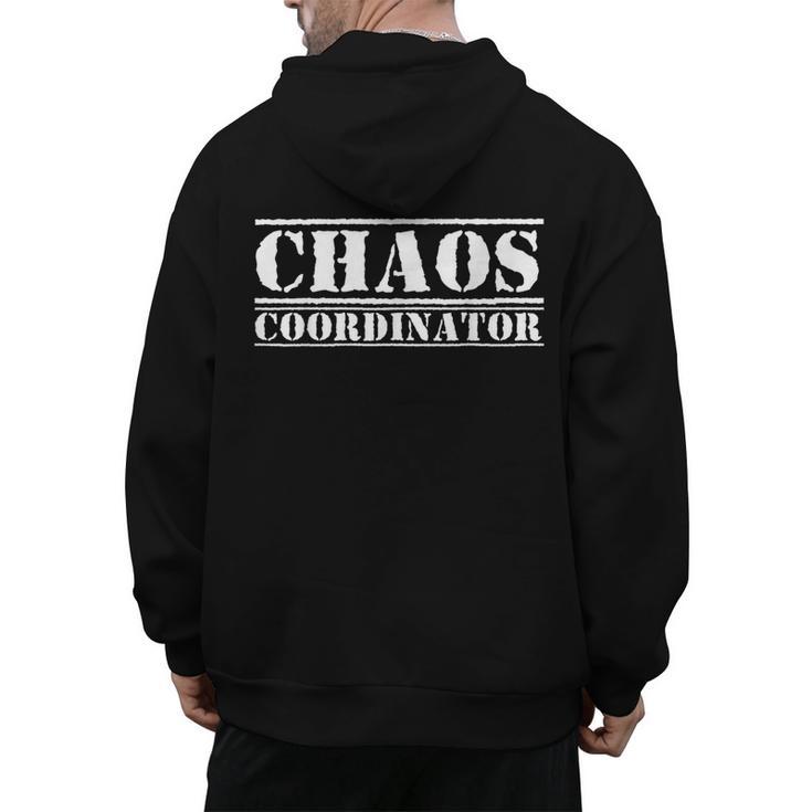 Chaos Coordinator Teacher Mom & Parents Men's Hoodie Back Print