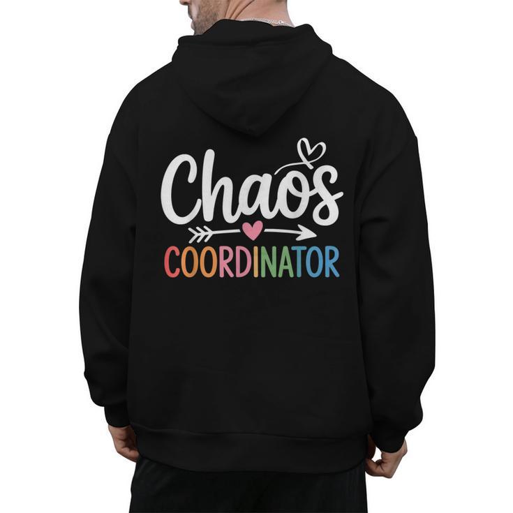 Chaos Coordinator Teacher Student Back To School 2025 Men's Hoodie Back Print
