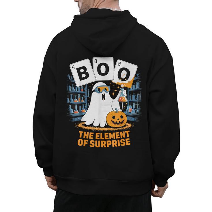 Chemistry Boo Ghost Element Of Surprise Science Teacher Tee Men's Hoodie Back Print