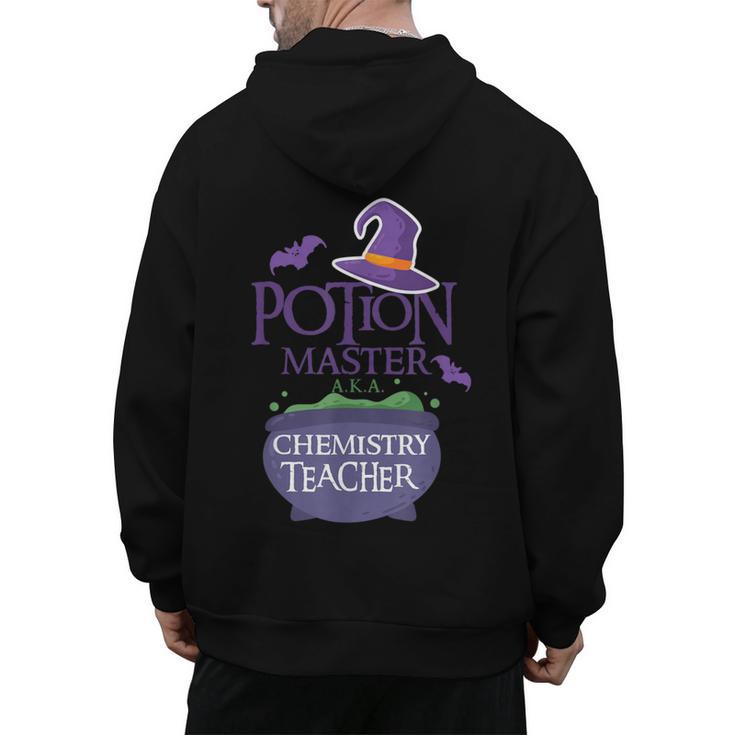 Chemistry Teacher Halloween Shirt School POTION MASTER Men's Hoodie Back Print