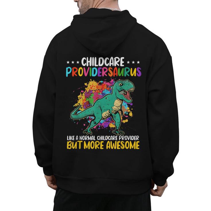 Childcare Providersaurus Daycare Teachers Men's Hoodie Back Print