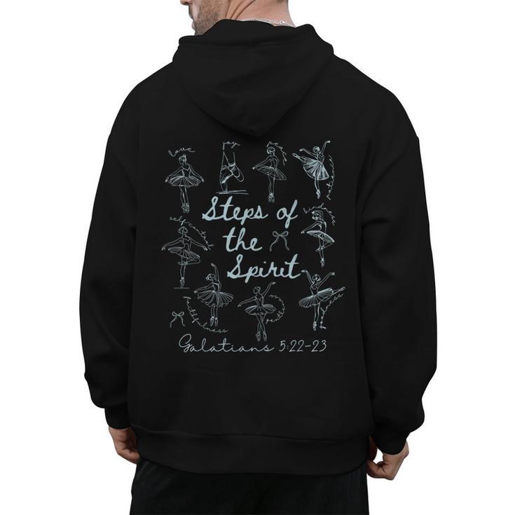 Christian Steps Of Spirit Bible Verse Ballet Dancer Teacher Men's Hoodie Back Print