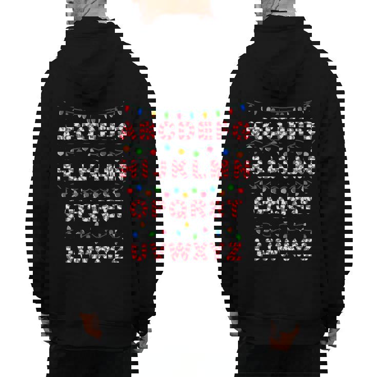 Christmas Alphabet Candy Cane Teachers Students Candy Cane For Men Women Kids Men&#x27;s Hoodie Back Print