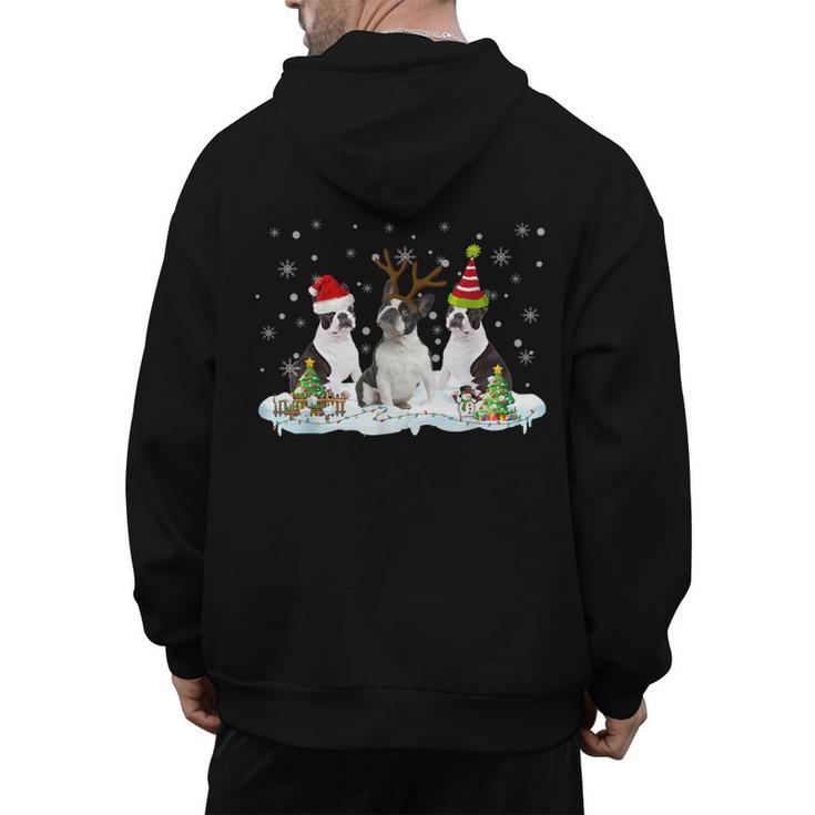 Christmas Boston Terrier Santa Dog Lover Men's Hoodie Back Print