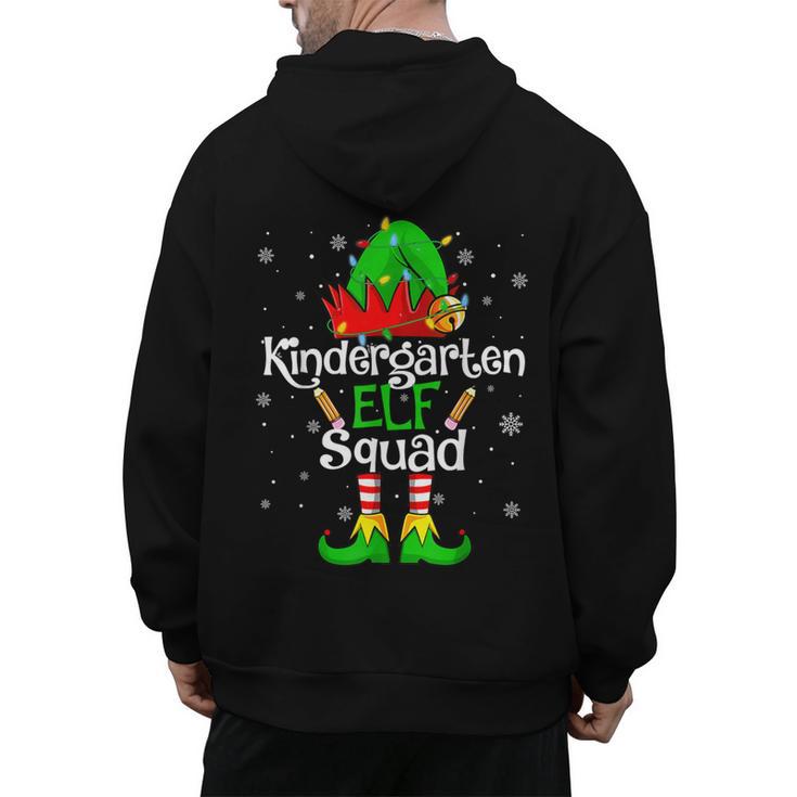Christmas Kindergarten Elf Squad Teacher Student Men's Hoodie Back Print