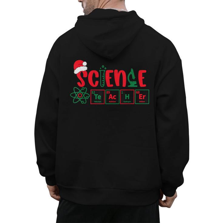 Christmas Science Teacher Santa Educator Chemical Elements Men's Hoodie Back Print
