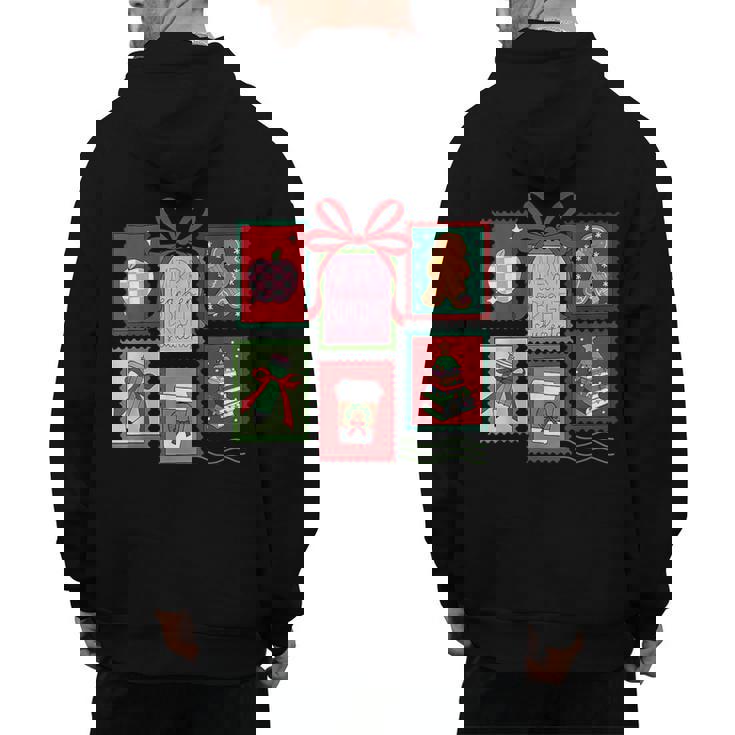 Christmas Teacher Stamps Men&#x27;s Hoodie Back Print