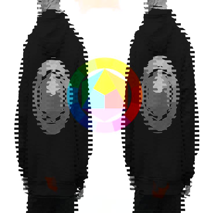 Color Wheel Palette Shirt Artist Painter Art Teacher Tshirt Men&#x27;s Hoodie Back Print