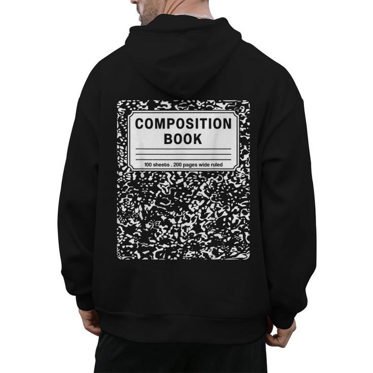 Composition Book Notebook Teachers Matching Group Halloween Men's Hoodie Back Print