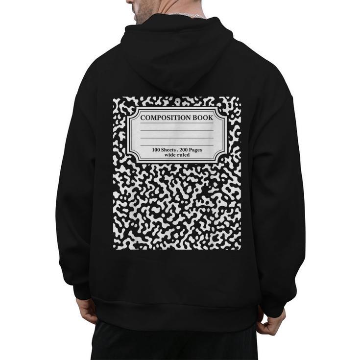 Composition Notebook Matching Group Halloween Teachers Men's Hoodie Back Print