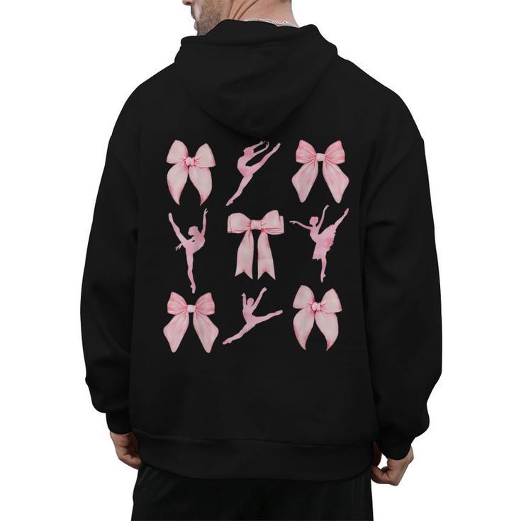 Coquette Bow Ballet Dance Teacher Coquette Women Dancing Men's Hoodie Back Print, trending gift