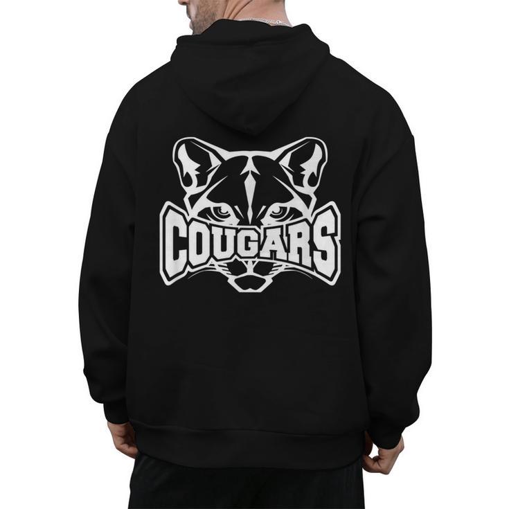 Cougars Teacher Student School Sports Fan Team Spirit Men's Hoodie Back Print