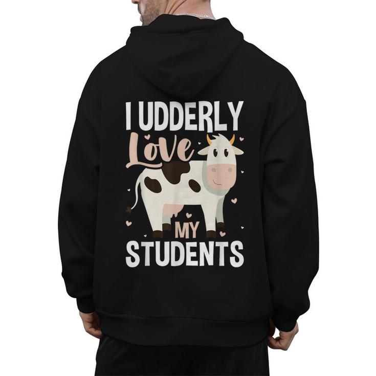 Cow Teacher Lover Men's Hoodie Back Print