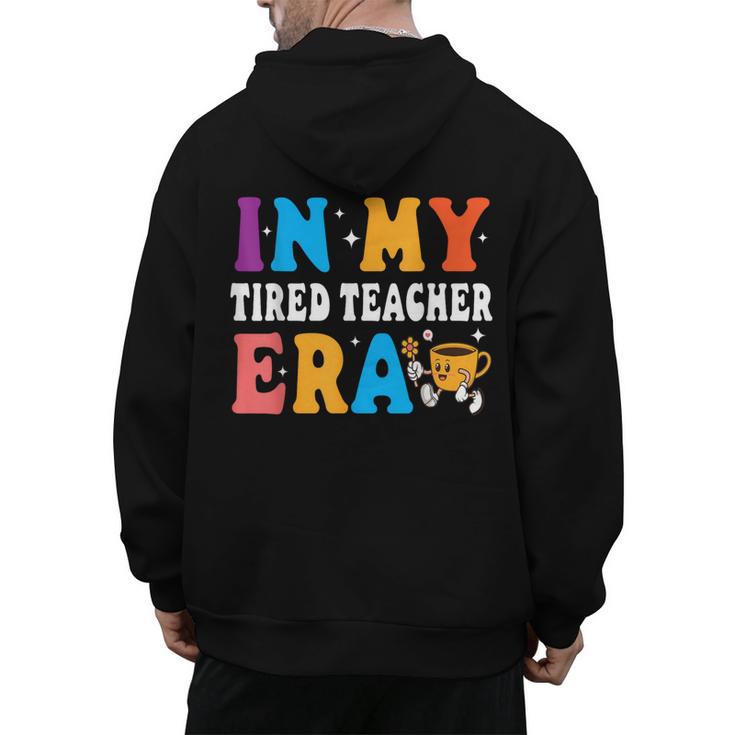 Cute Coffee Glass Face Happy Day In My Tired Teacher ERA For Men Women Men's Hoodie Back Print