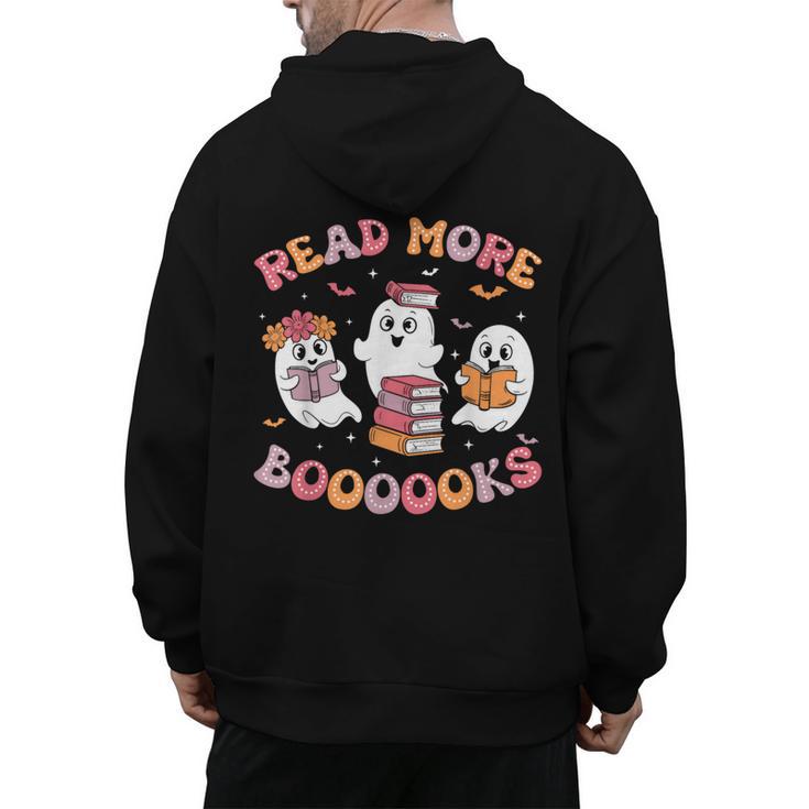 Cute Ghost Book Read More Books Teachers Halloween Men's Hoodie Back Print