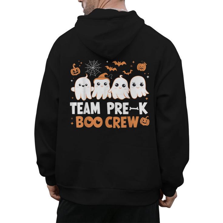 Cute Ghosts Pre-K Boo Crew Teachers Halloween Party Team For Men Women Kids Men's Hoodie Back Print