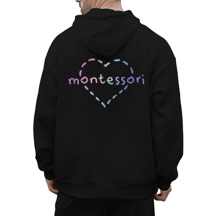 Cute Montessori For Teachers Kids & Moms Men's Hoodie Back Print