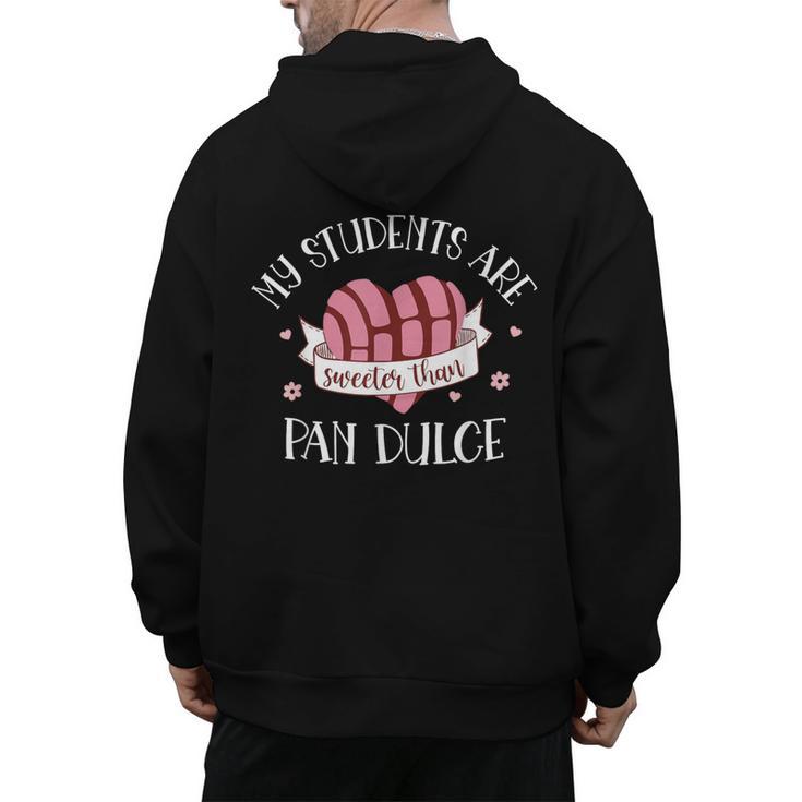 Cute Spanish Teacher Dual Language Bilingual Teacher Men Women Men's Hoodie Back Print