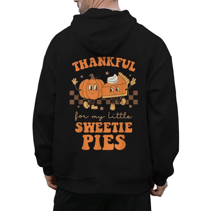 Cute Thanksgiving Teacher Thankful For My Sweetie Pies Mom Men's Hoodie Back Print